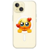 Husa personalizata apple iphone 14, magsafe, pleading face with hearts