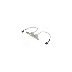 Cablu conector 5pin x2, USB A soclu x2, bra&#355;ara pe slot, lungime 0.2m, {{Culoare izola&#355;ie}}, BQ CABLE - AK674