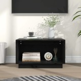 VidaXL Comodă TV, negru, 60x35x35 cm, lemn masiv de pin