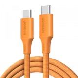 Cablu Date si Incarcare USB-C - USB-C UGREEN L502, 100W, 1m, Portocaliu
