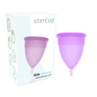 STERCUP - FDA SILICONE MENSTRUAL CUP VIOLET - SIZE S foto