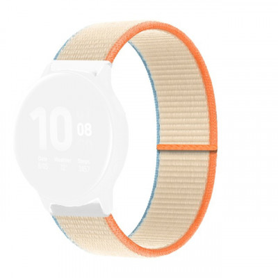 Curea textila, compatibila Xiaomi Amazfit GTS 2, telescoape Quick Release, Double Cream foto