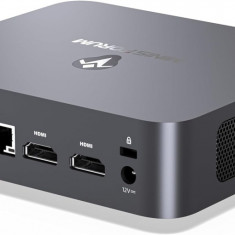 Mini PC Minis Forum UN305, Intel Core i3-N305 3.8 GHz, RAM 8GB DDR4, 512GB SSD, 2x LAN, 2 x HDMI, 4 x USB 3.2, 1 x USB Type C, WiFi 5, BT4.2, Win 11Pr