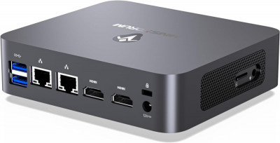 Mini PC Minis Forum UN305, Intel Core i3-N305 3.8 GHz, RAM 8GB DDR4, 512GB SSD, 2x LAN, 2 x HDMI, 4 x USB 3.2, 1 x USB Type C, WiFi 5, BT4.2, Win 11Pr foto