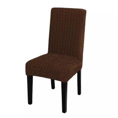 Set 6 huse scaune fara volane, Maro Inchis -HEP115