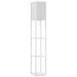 Homcom Lampa Pom 160 cm &ndash; Negru cu Rafturi pe 3 Niveluri | Aosom Romania