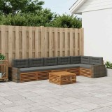 Cumpara ieftin Set de canapele de exterior 7 buc. 6-Locuri Natural si Antracit