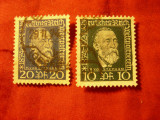 Serie mica Germania 1924- Personalitati - H.von Stephan -Dir.Postal2 val. stamp., Stampilat