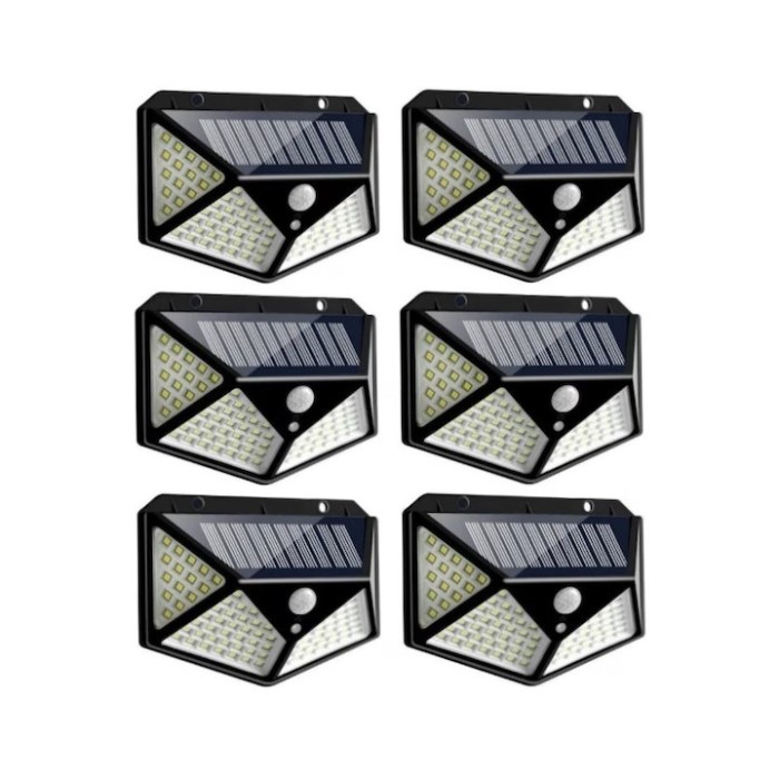 Set 6 x lampi solare, 100 led, 1800 mAH, alb
