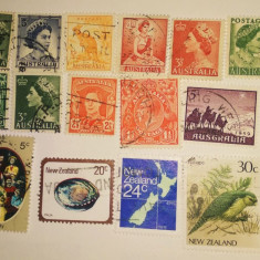 Lot timbre vechi Australia si Noua Zeelanda