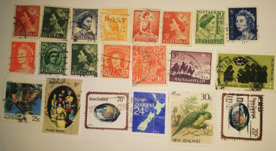 Lot timbre vechi Australia si Noua Zeelanda foto