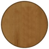 Covor rotund, maro, 60 cm, bambus