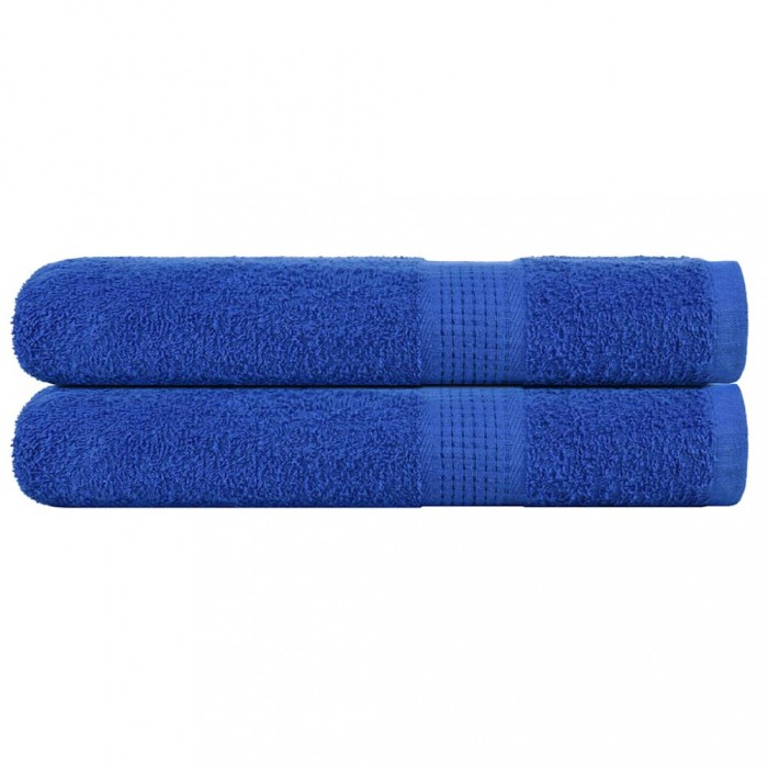 vidaXL Prosoape 2 buc Albastru 100x200 cm 360 g/m&sup2; 100% bumbac 136722