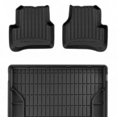 Set Covorase Auto Cauciuc Negro Volkswagen Passat B6 2005-2010 Combi Pro Line Tip Tavita 3D 3D407077 + Tavita Portbagaj Negro Volkswagen Passat B6 200