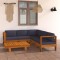 Gossi set mobilier gradina perne, gri inchis, 6 piese, lemn acacia