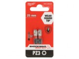 Milwaukee Capete Surubelnita Pozidriv PZ3, 25mm, 2 buc - Compatibil Impact, Durabil, Prindere Sigura