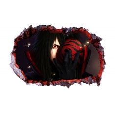 Sticker decorativ, Gaura in perete 3D, Anime, 85 cm, 1016STK