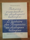 ISTORIA ROMANILOR IN DIALOGURI BILINGVE de GHEORGHE DOCA , 1995