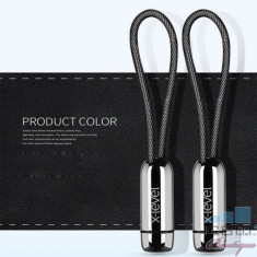 Cablu Date Si Incarcare Samsung Huawei Allview Micro USB Tip Breloc Negru foto