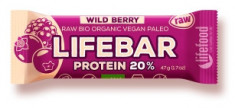 Lifebar baton proteic cu fructe de padure raw bio 47g foto