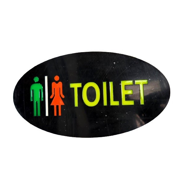 Panou reclama luminoasa LED Color pentru interior cu mesaj TOILET