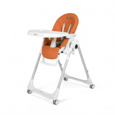 Scaun de masa 2 in 1 Peg Perego Prima Pappa Zero Follow Me, 0-15 Kg, Wonder Orange, Portocaliu