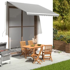vidaXL P&acirc;nză de rezervă copertină, antracit și alb, 3x2,5 m