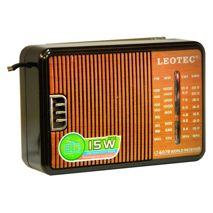 Radio portabil Leotec LT-607B, 4 benzi, mufa jack Radio portabil Leotec LT-607B, 4 benzi, mufa jack