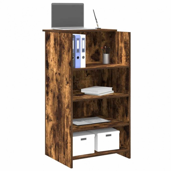 vidaXL Birou de recepție stejar afumat 55x50x103,5 cm lemn prelucrat 859019