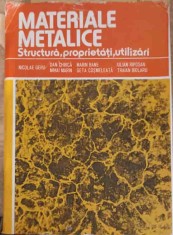 MATERIALE METALICE. STRUCTURA, PROPRIETATI, UTILIZARI-N. GERU, D. CHIRCA, M. BANE SI COLAB.-327515