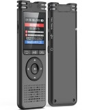 Reportofon digital voice recorder MP3, ZD70, activare vocala, anulare zgomot, negru