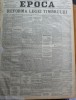 Ziarul Epoca, 20 Noiembrie 1899 ; Reforma Legii Timbrului