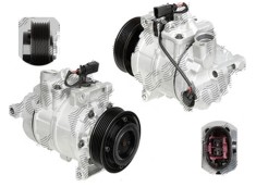 Compresor aer conditionat Audi A4 (B8), 2008-2015, motorizare 2.0 TDI, diesel si 1.8 TFSI/2.0 TFSI, benzina, rola curea 100 mm, 6 caneluri, de tip De