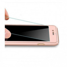 Husa telefon Apple iPhone 7 Plus protectie 360 Ultrasubtire Rose Gold + Folie Sticla Gratis
