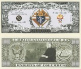 !!! SUA = FANTASY NOTE TJ6 = ORGANIZATIA KNIGHTS OF COLUMBUS - 2016 - UNC