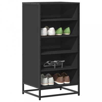 Gossi suport pentru pantofi negru 48x38x97,5 cm lemn prelucrat foto