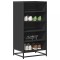 Gossi suport pentru pantofi negru 48x38x97,5 cm lemn prelucrat