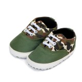 Pantofiori verzi pentru bebelusi - Army (Marime Disponibila: 3-6 luni (Marimea