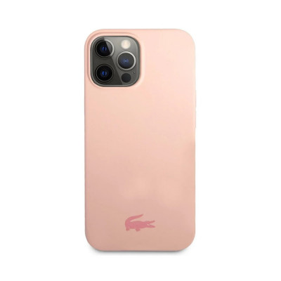 Husa Cover Lacoste Silicon Glossy Printing Logo iPhone 13 Pro Max Pink foto