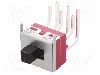 Intrerupator glisant, 2 pozitii, DPDT, ON-ON, C&amp;K - 1201M2S3AQE2