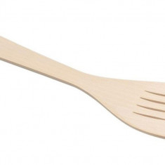 Spatula cu gauri Practic, forma curbata, 31 cm, lemn de fag