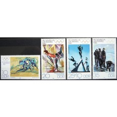 DDR 1980 - Jocurile Olimpice de iarna sport, arta, serie neuzata