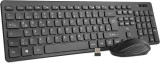 Set tastatură fără fir cu mouse, pentru PC/laptop/Windows/Smart TV,negru