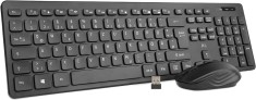 Set tastatură fără fir cu mouse, pentru PC/laptop/Windows/Smart TV,negru