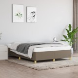 Cumpara ieftin Cadru de pat fără saltea, gri taupe, 140x190 cm, textil