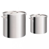 Cumpara ieftin Set oale de supă, 2 piese, 98/50 L, oțel inoxidabil