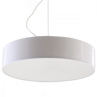 Lampă Suspendată Arena Alb Pvc 3 Becuri Rotundă Minimalistă De Interior foto