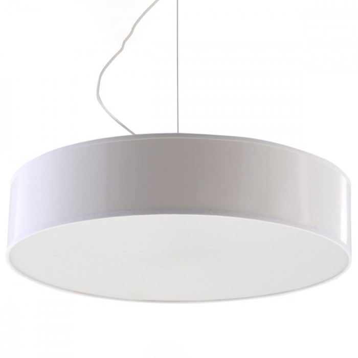 Lampă Suspendată Arena Alb Pvc 3 Becuri Rotundă Minimalistă De Interior