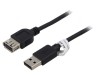 Cablu USB 2.0 A-A 1,8m negru cu PVC, Goobay