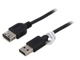 Cablu USB 2.0 A-A 1,8m negru cu PVC, Goobay